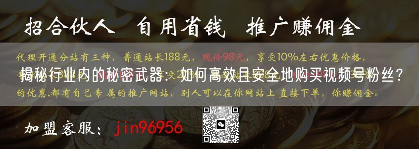 揭秘行业内的秘密武器：如何高效且安全地购买视频号粉丝？