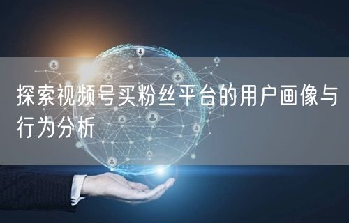 探索视频号买粉丝平台的用户画像与行为分析